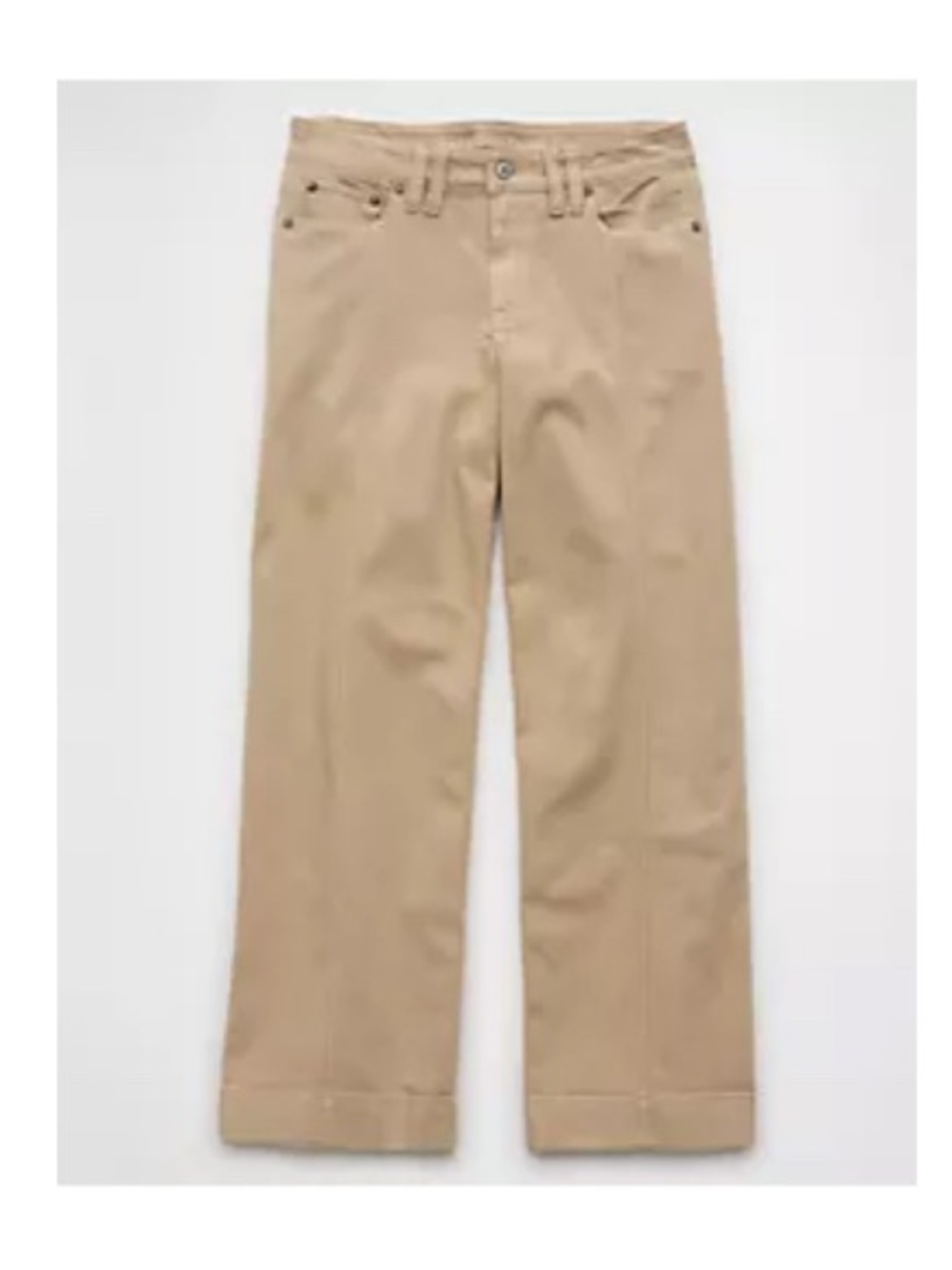 AE Dreamy Drape Stretch Low-Rise Baggy Wide-Leg Pant  Soft Oat sz 18 Regular
